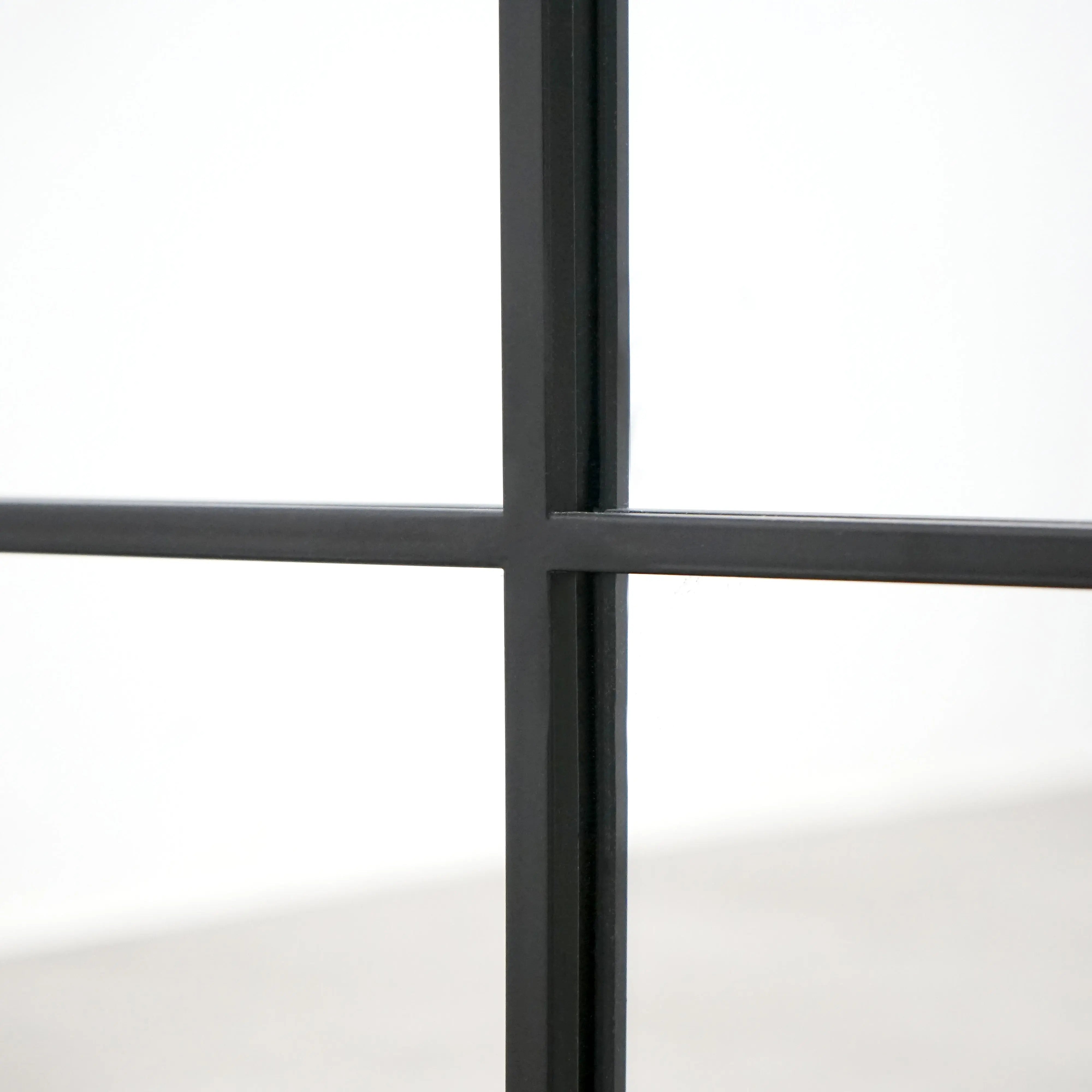 Miroir Brooklyn Noir Pleine Longueur en Métal - Design Verrière Industrielle - 210 cm x 120 cm Center Kasa