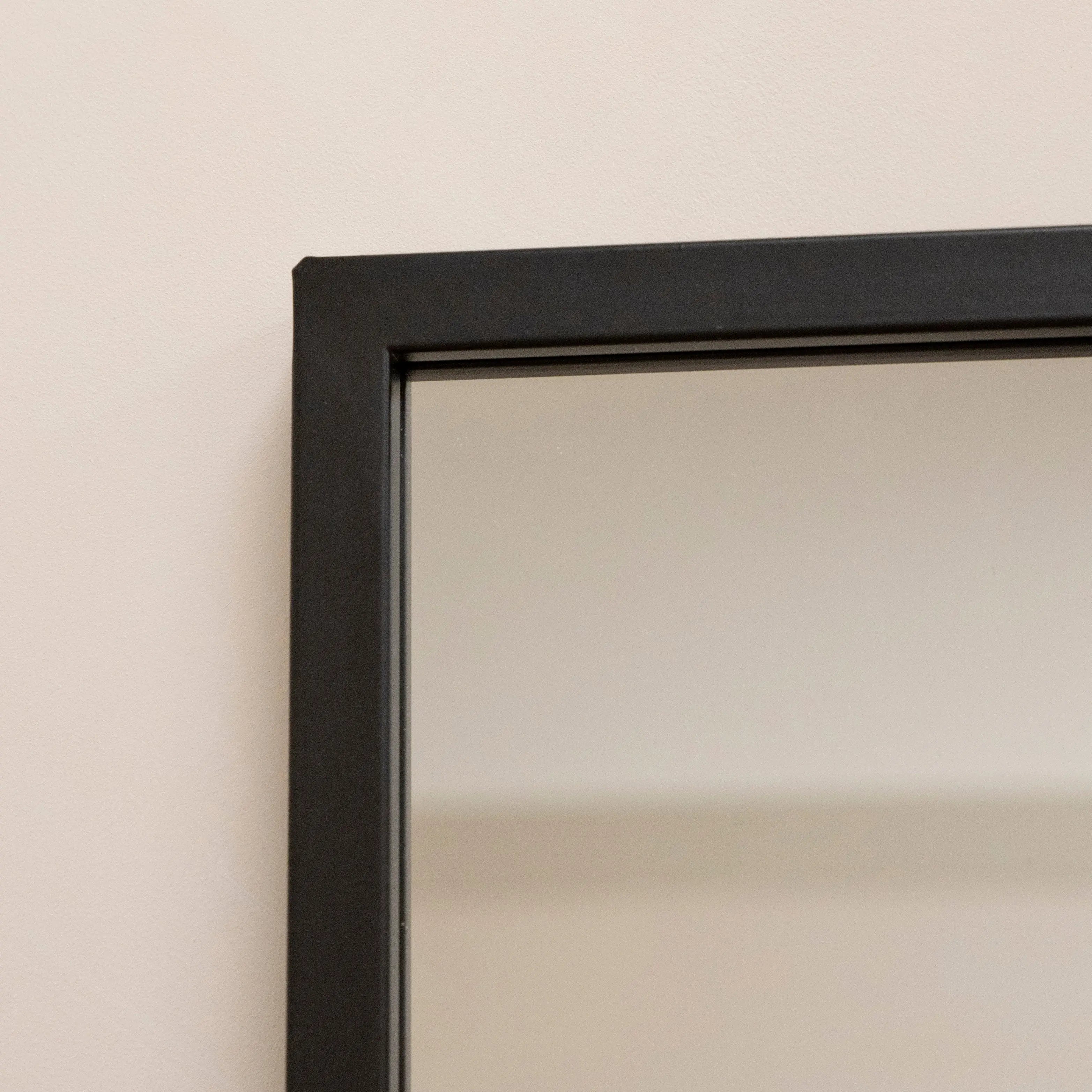 Miroir de Fenêtre Industriel Camden - Métal Noir Mat - 179 cm x 119 cm Center Kasa