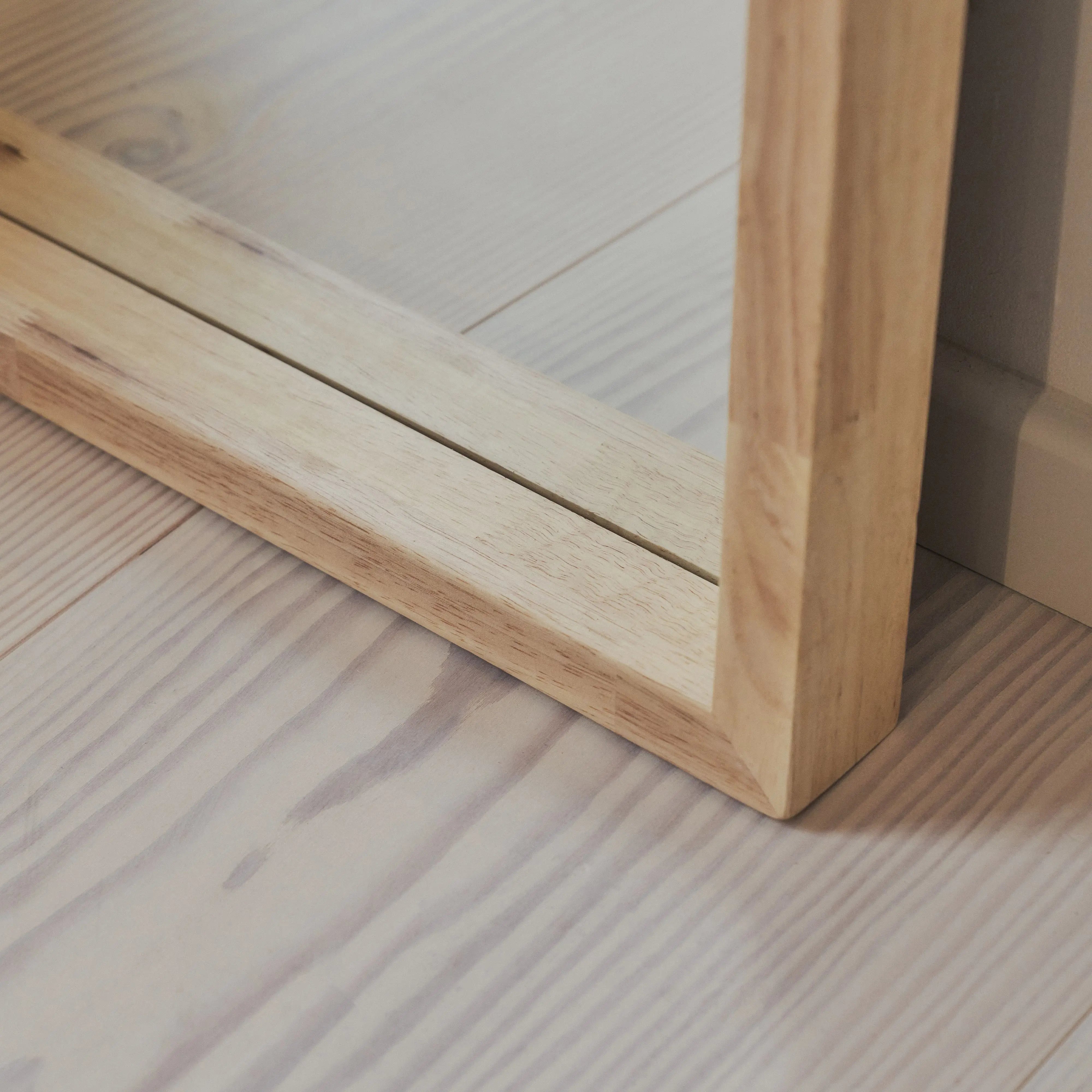 Lilia - Miroir Arqué Pleine Longueur en Bois Naturel - 170 cm x 80 cm Center Kasa