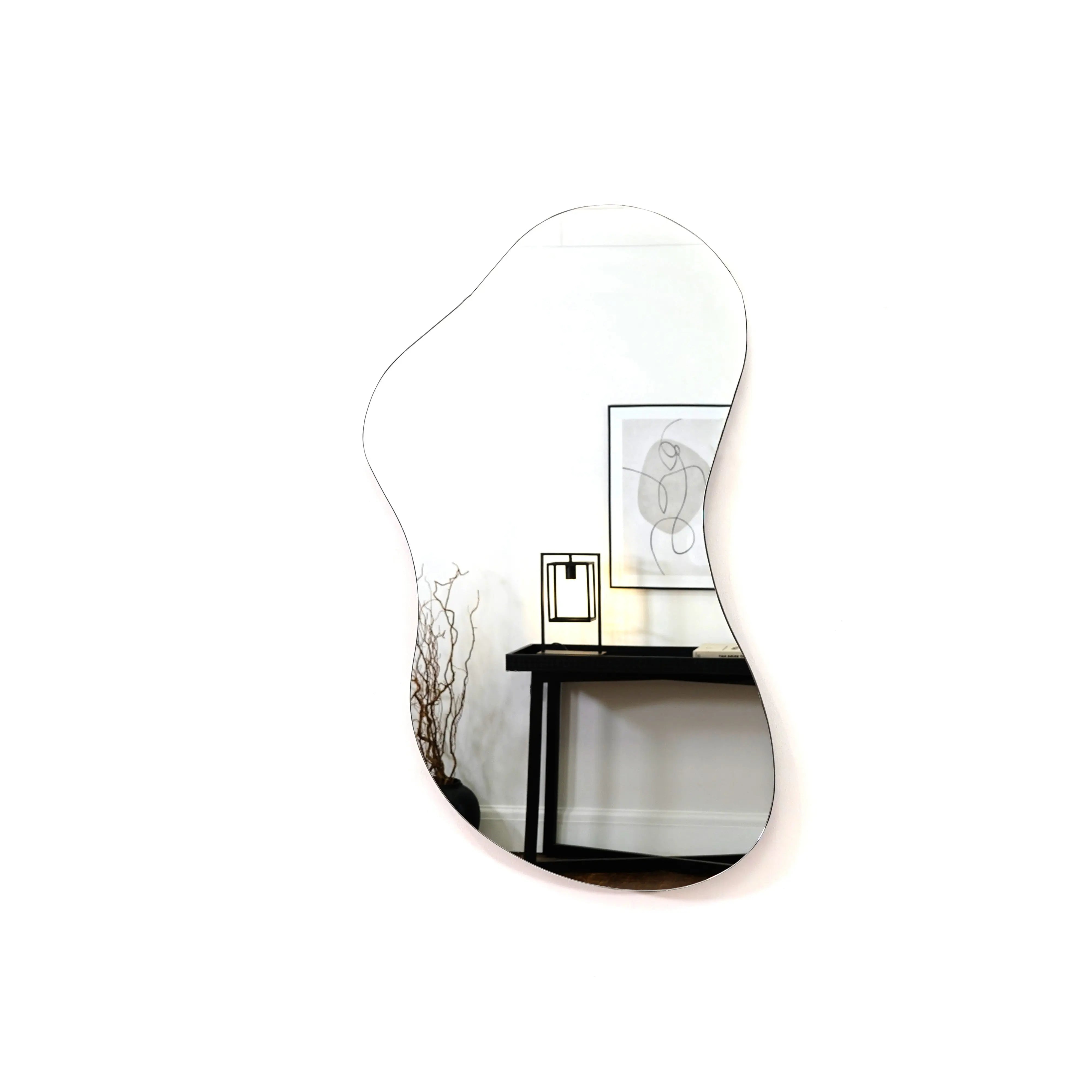 Edge Grand Miroir de Bassin Irrégulier sans Cadre - 120 cm x 70 cm Center Kasa