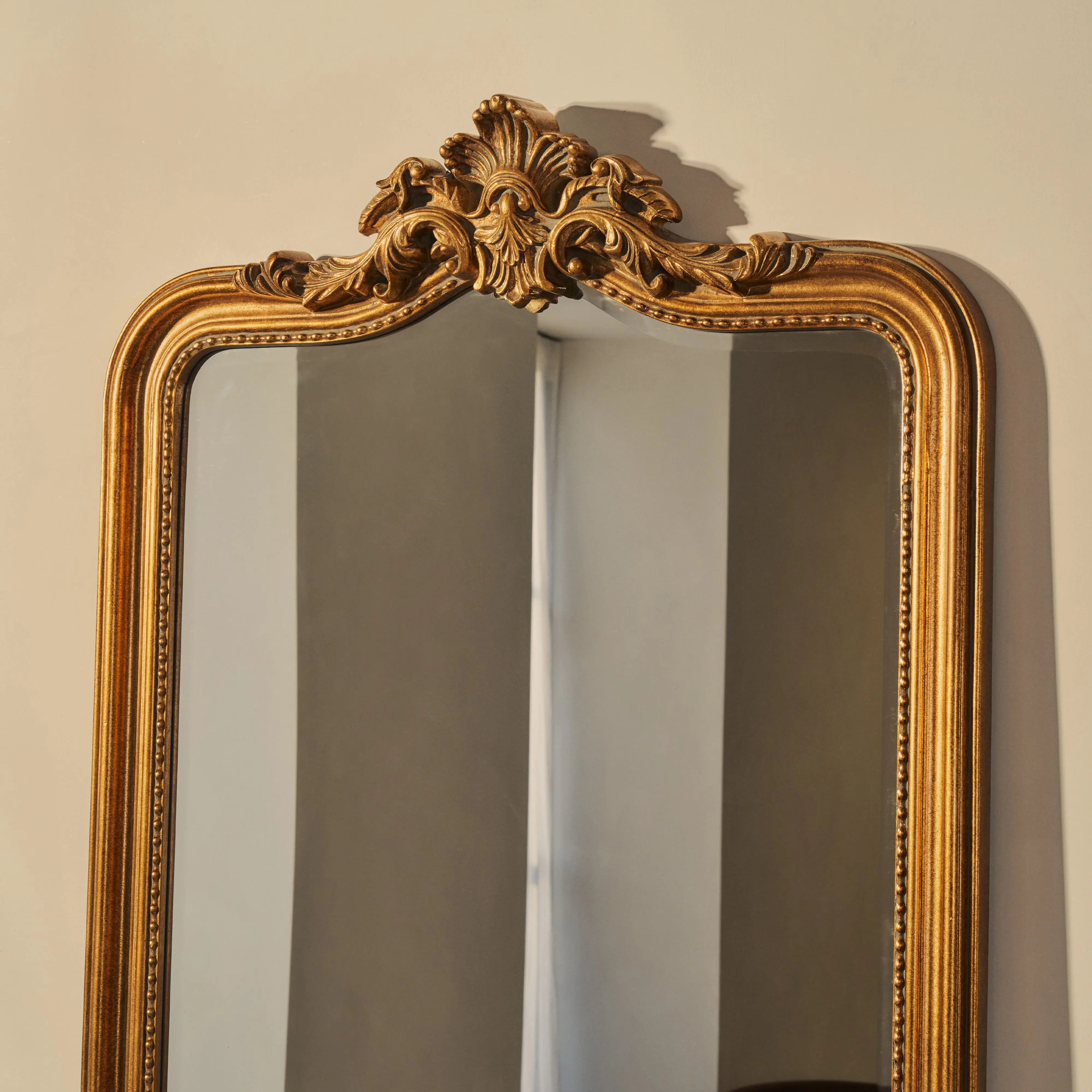 James - Miroir Arqué Doré de Pleine Longueur Style Baroque - 189 cm x 80 cm Center Kasa