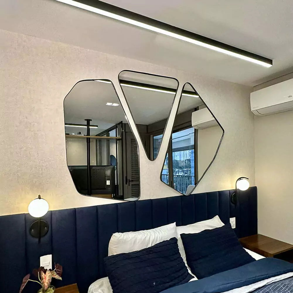 Set Miroir de miroirs composition trio 150x135cm Center Kasa