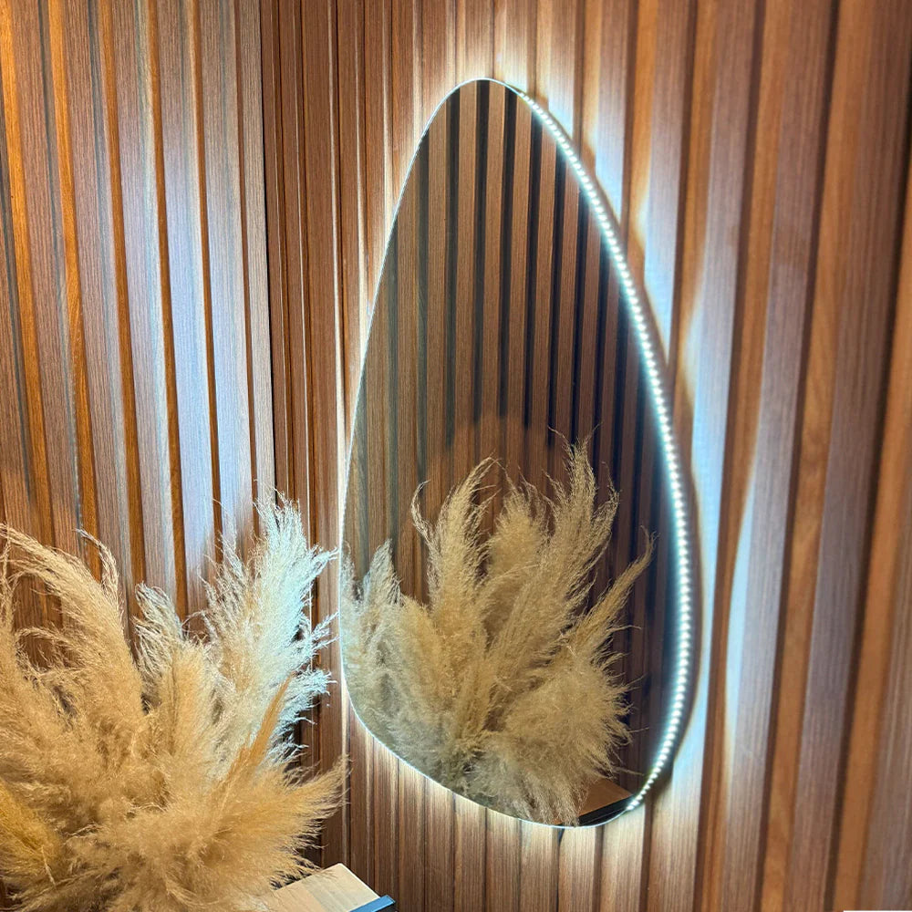 Miroir organique fin avec LED Center Kasa