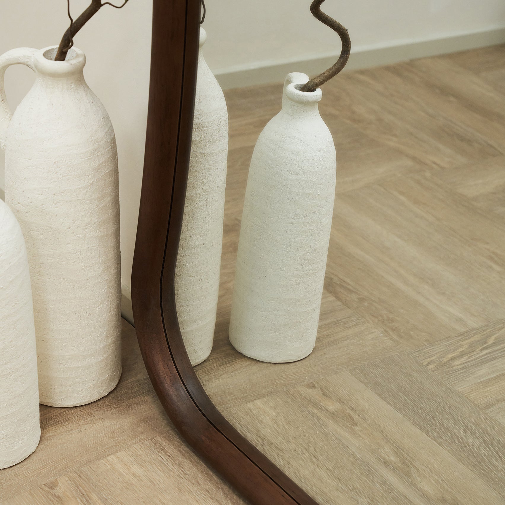 Aaliyah - Miroir Irrégulier Pleine Longueur en Bois Foncé, 180 x 80 cm Center Kasa