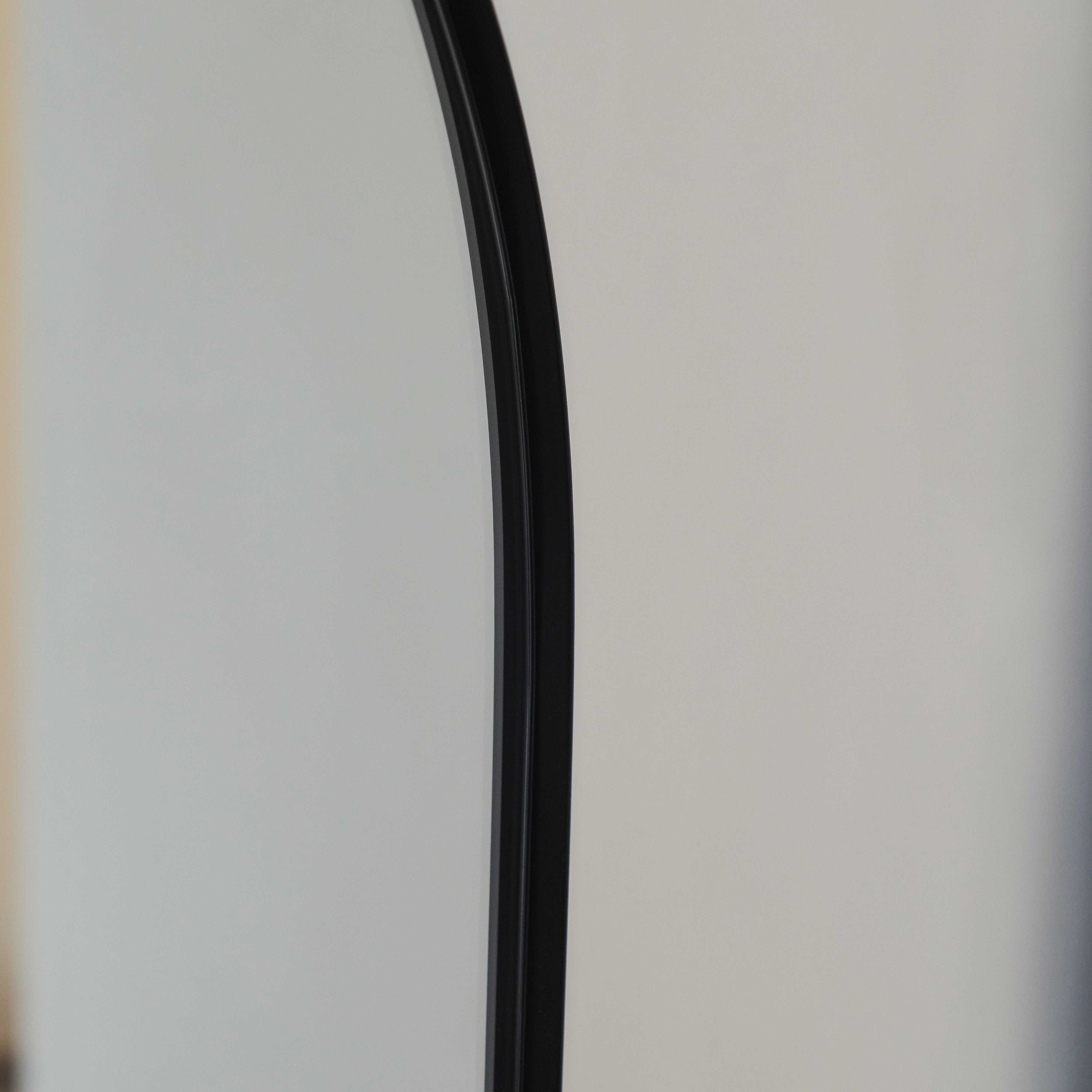 Aria - Miroir Mural sur Cheminée en Métal Noir Mat - 100 x 70 cm Center Kasa