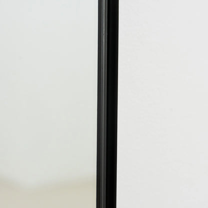 Theo - Grand Miroir Arqué Pleine Longueur en Métal Noir - 160 cm x 50 cm Center Kasa