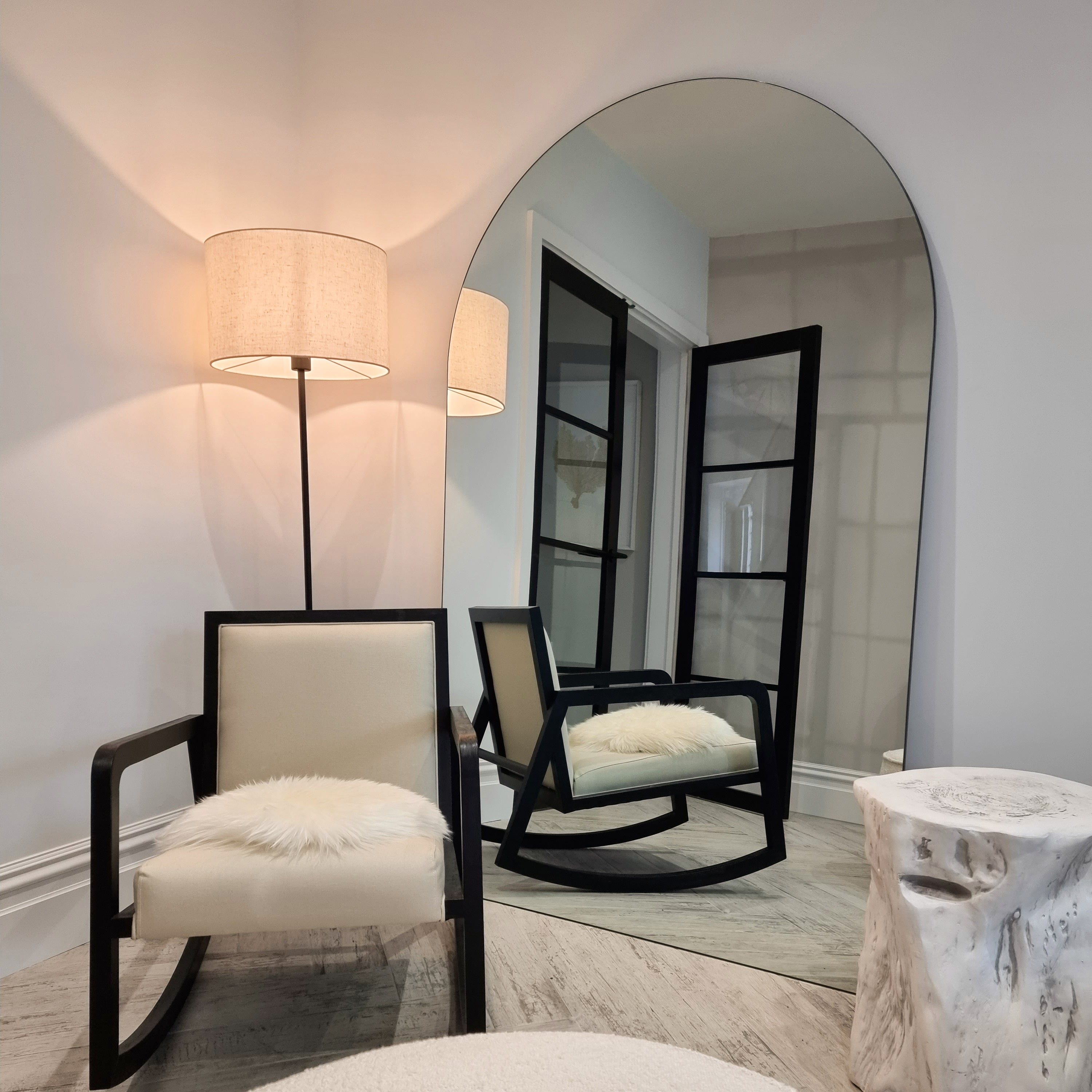 Edge - Grand Miroir Arqué sans Cadre Plein Pied - 179 cm x 110 cm Center Kasa