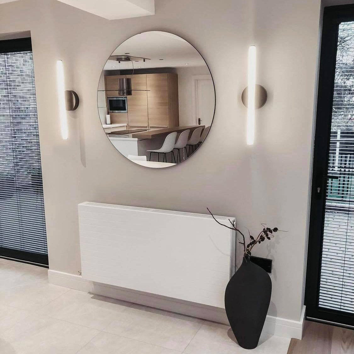 Edge - Miroir Mural Rond sans Cadre Design Minimaliste - 70 cm Center Kasa