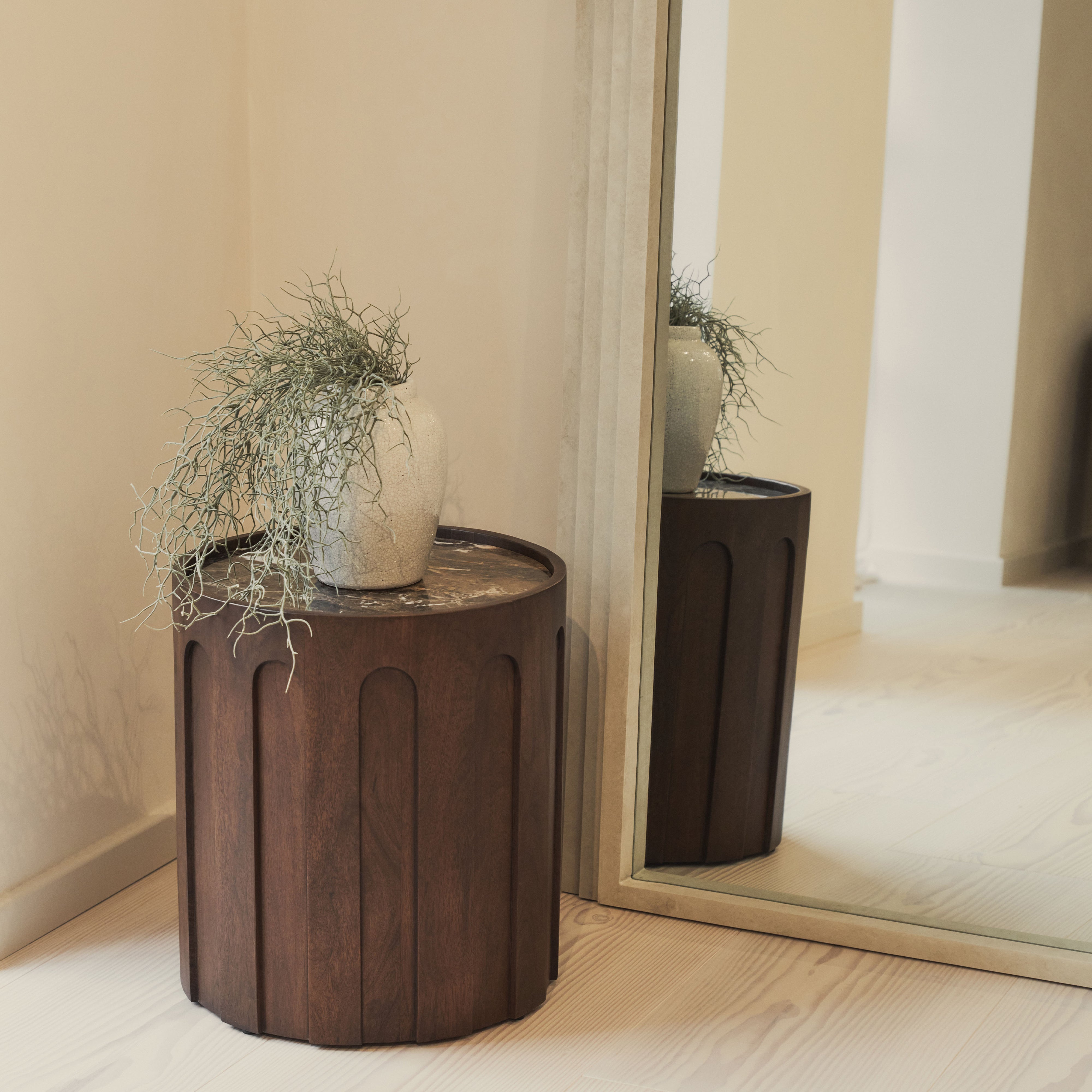 Luciana - Miroir Arqué en Béton Pleine Longueur - 200 cm x 100 cm Center Kasa