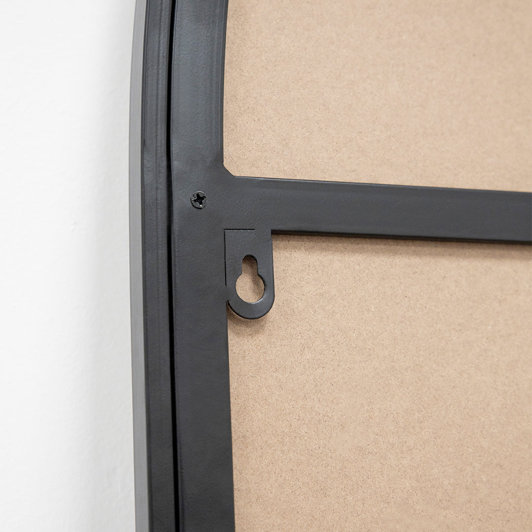 Miroir Arqué Noir Liberty - Pleine Longueur en Métal - 160 cm x 60 cm Center Kasa