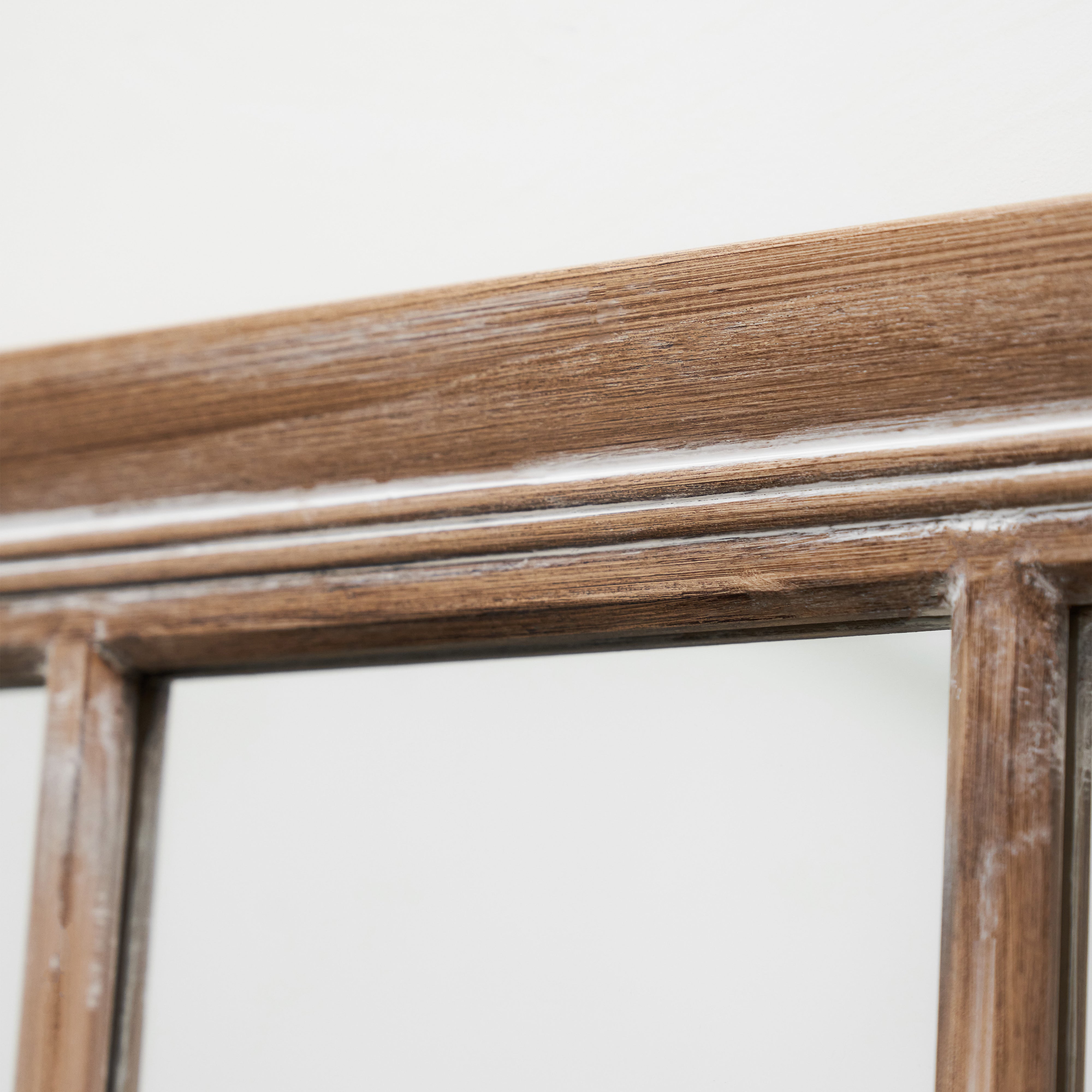 Sasha - Miroir de Fenêtre Pleine Longueur en Chêne Shabby Chic (180 cm x 100 cm) Center Kasa