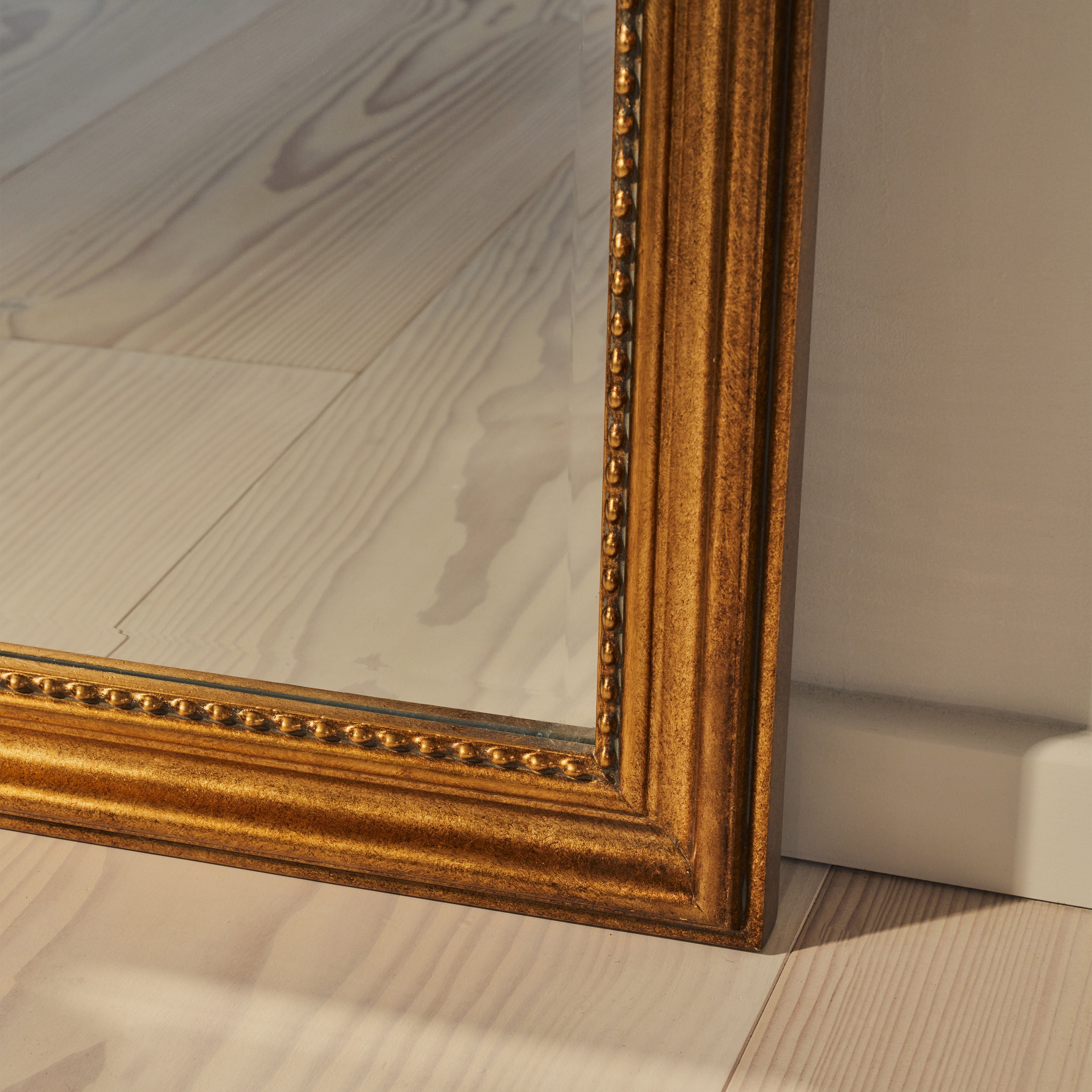 James - Miroir Arqué Doré de Pleine Longueur Style Baroque - 189 cm x 80 cm Center Kasa