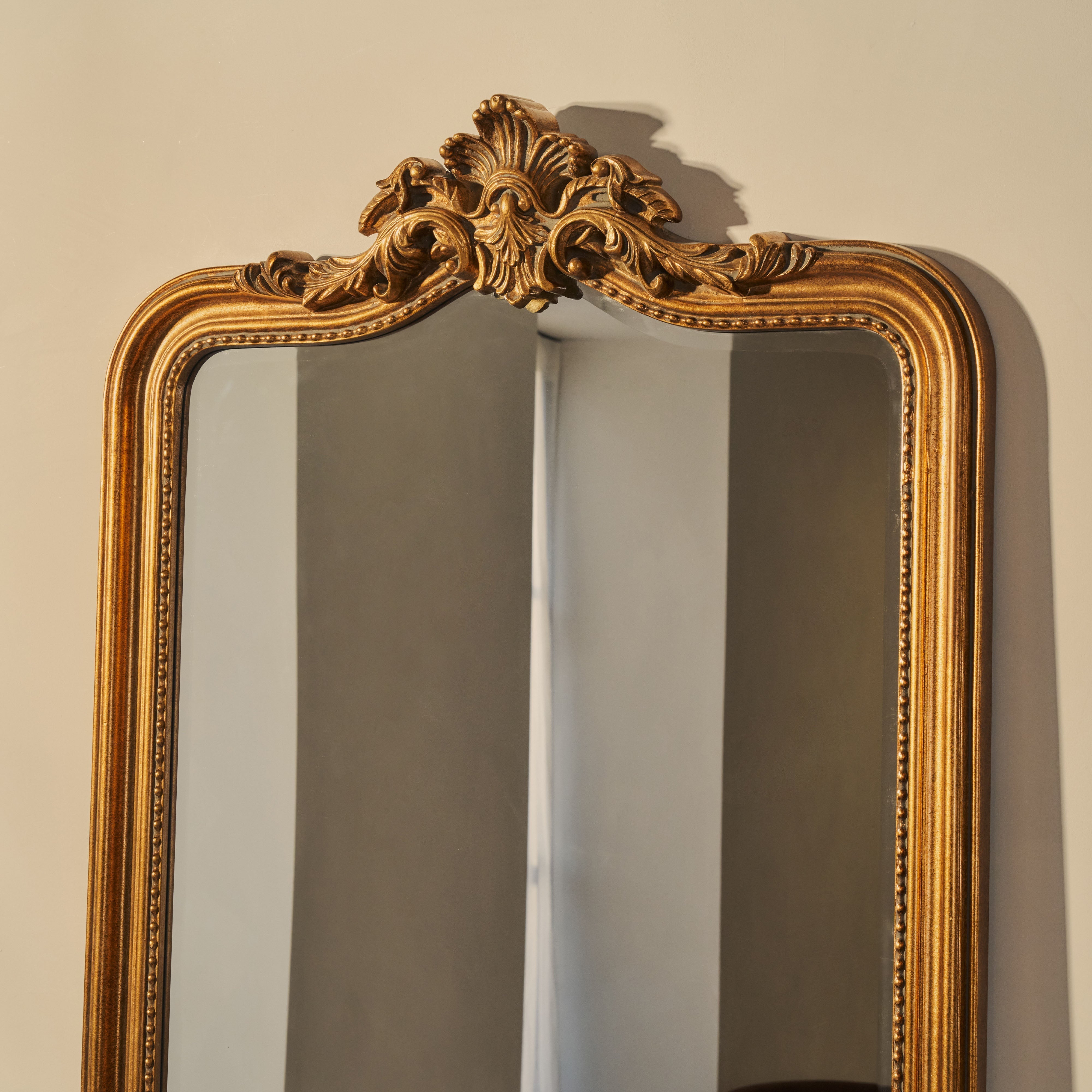 James - Miroir Arqué Doré de Pleine Longueur Style Baroque - 189 cm x 80 cm Center Kasa