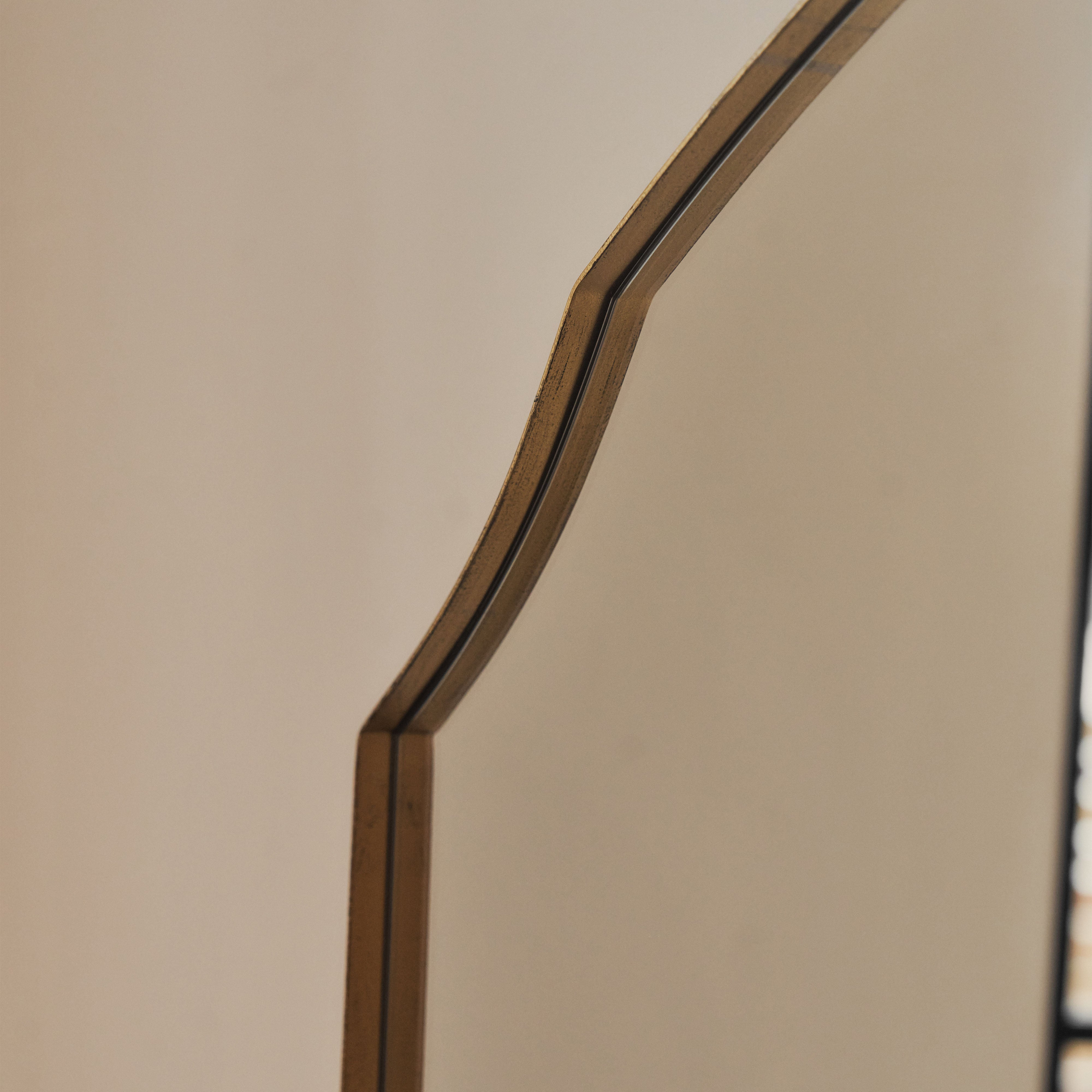 Isla - Miroir Mural Grand Arche en Métal Doré - 120 cm x 90 cm Center Kasa