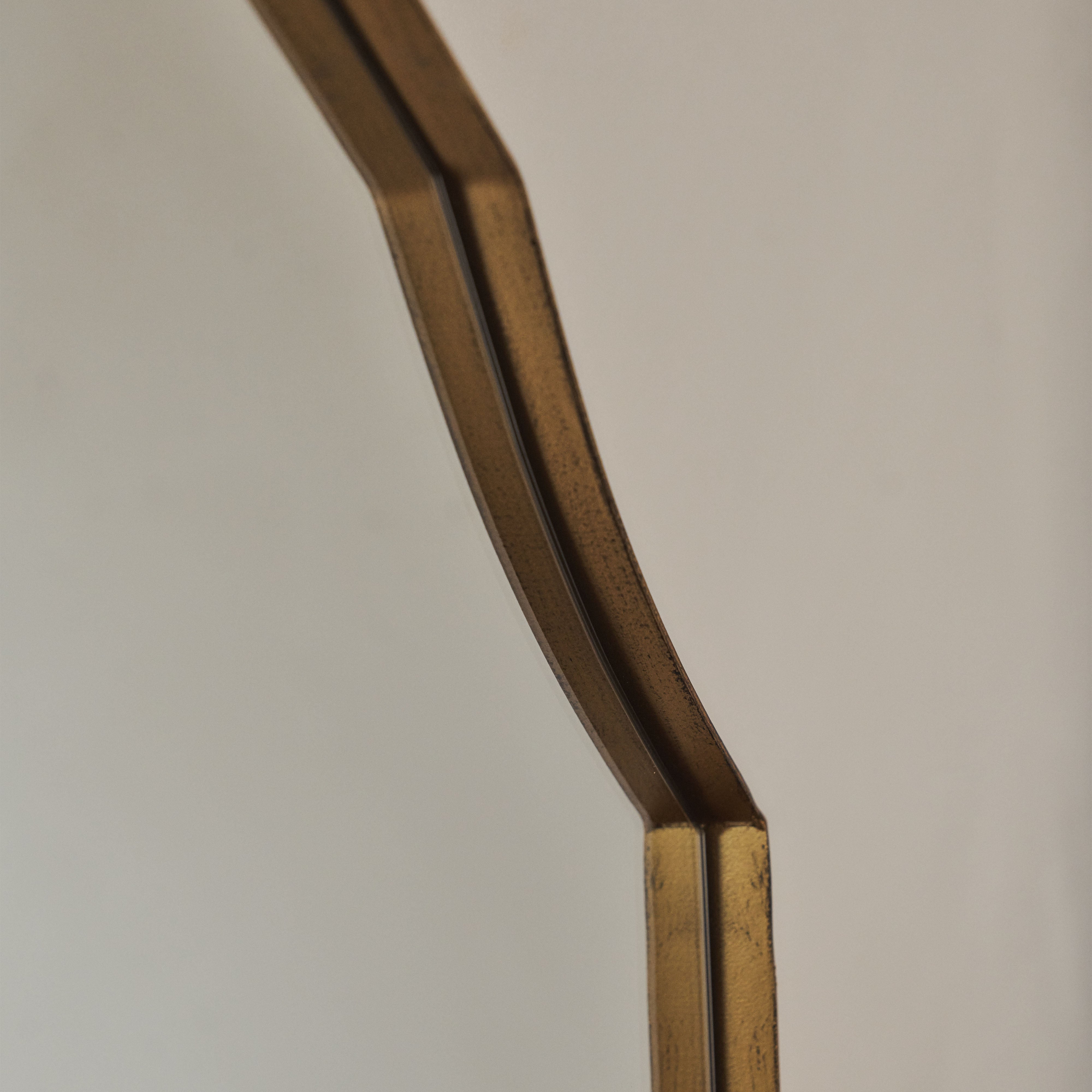 Isla - Miroir Mural Grand Arche en Métal Doré - 120 cm x 90 cm Center Kasa