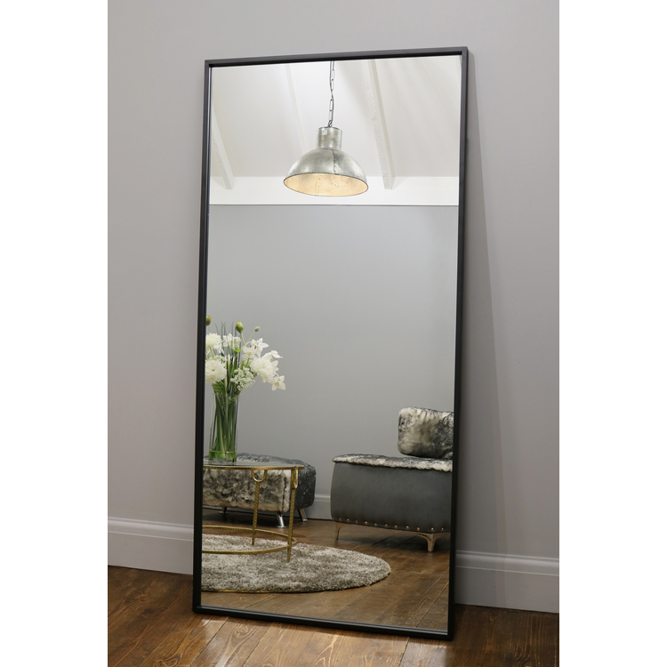 Miroir industriel Islington en métal noir - Pleine longueur 170x80 cm Center Kasa