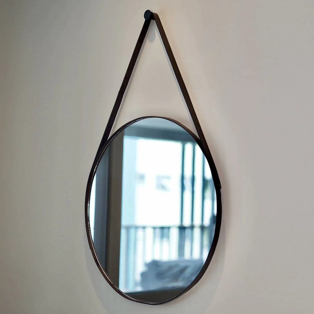Miroir Adnet en cuir. Center Kasa